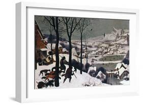 Hunters in the Snow, February, 1565-Pieter Bruegel the Elder-Framed Giclee Print