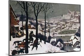 Hunters in the Snow, February, 1565-Pieter Bruegel the Elder-Mounted Giclee Print