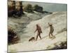 Hunters in the Snow or the Poachers-Gustave Courbet-Mounted Giclee Print