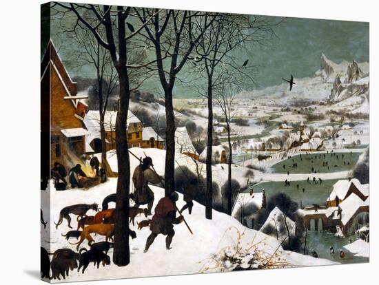 Hunters in the Snow (Winte), 1565-Pieter Bruegel the Elder-Stretched Canvas
