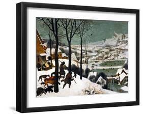 Hunters in the Snow (Winte), 1565-Pieter Bruegel the Elder-Framed Giclee Print