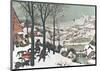 Hunters in the Snow-Pieter Bruegel the Elder-Mounted Art Print