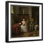 Hunters Present-Gabriel Metsu-Framed Art Print