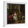 Hunters Present-Gabriel Metsu-Framed Art Print