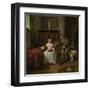 Hunters Present-Gabriel Metsu-Framed Art Print