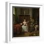 Hunters Present-Gabriel Metsu-Framed Art Print