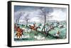 Hunters Race After the Hounds in Full Cry-Henry Thomas Alken-Framed Stretched Canvas