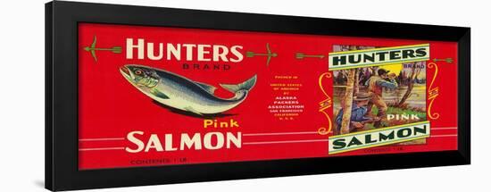 Hunters Salmon Can Label - San Francisco, CA-Lantern Press-Framed Art Print