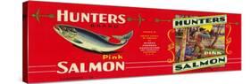 Hunters Salmon Can Label - San Francisco, CA-Lantern Press-Stretched Canvas