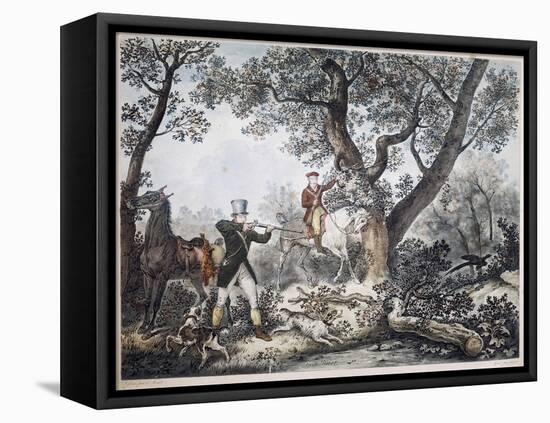 Hunters-Antoine Charles Horace Vernet-Framed Stretched Canvas