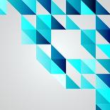 Abstract Triangle Mosaic Vector Background-HunThomas-Art Print