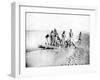 Hunting a Crocodile, Nubia, Egypt, 1887-Henri Bechard-Framed Giclee Print