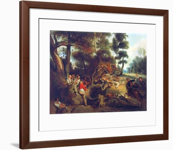 Hunting a Sow-Eugene Delacroix-Framed Collectable Print