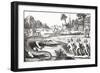 Hunting Alligators in the Southern States of America-null-Framed Giclee Print
