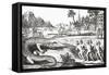 Hunting Alligators in the Southern States of America-null-Framed Stretched Canvas