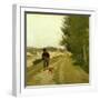 Hunting Along Banks of Arno in Florence-null-Framed Giclee Print