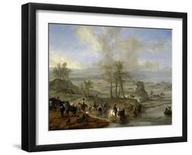 Hunting and Fishing Party, 1660-1662-Philips Wouwerman-Framed Giclee Print