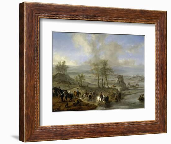 Hunting and Fishing Party, 1660-1662-Philips Wouwerman-Framed Giclee Print