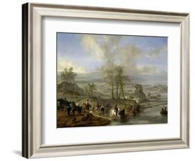 Hunting and Fishing Party, 1660-1662-Philips Wouwerman-Framed Giclee Print