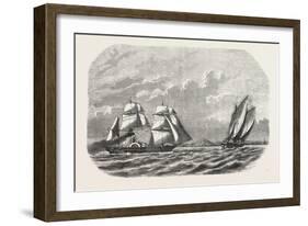 Hunting and Taking the Menschikoff the Russian Vessel-null-Framed Giclee Print