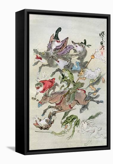 Hunting Animals, 1898-Kawanabe Kyosai-Framed Stretched Canvas