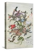 Hunting Animals, 1898-Kawanabe Kyosai-Stretched Canvas