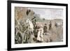 Hunting at the Time of the Tsar Peter the Great, 1907-Sergei Arsenyevich Vinogradov-Framed Giclee Print