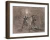 Hunting Birds by Torchlight-Jean-Francois Millet-Framed Giclee Print