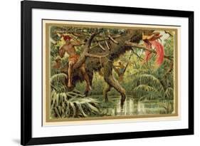 Hunting Birds of Paradise, Malaysia-null-Framed Giclee Print