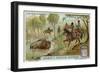 Hunting Bison in a Swamp-null-Framed Giclee Print