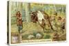 Hunting Bison in Ancient Germany-null-Stretched Canvas
