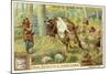Hunting Bison in Ancient Germany-null-Mounted Giclee Print