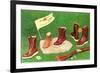 Hunting Boots and Shoes, Rifle-null-Framed Premium Giclee Print