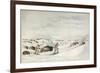 Hunting Buffalo on Snow-Shoes-George Catlin-Framed Giclee Print