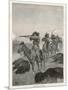 Hunting Buffalo with Rifles on the American Plains-Frederic Sackrider Remington-Mounted Art Print