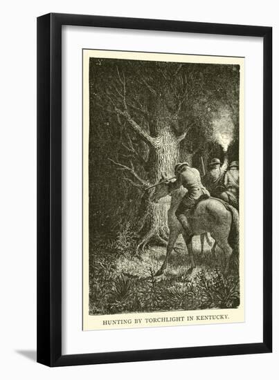 Hunting by Torchlight in Kentucky-null-Framed Giclee Print