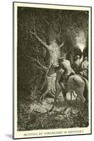 Hunting by Torchlight in Kentucky-null-Mounted Giclee Print