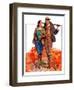 "Hunting Couple on Walk,"November 1, 1936-J. Hennesy-Framed Premium Giclee Print