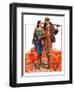 "Hunting Couple on Walk,"November 1, 1936-J. Hennesy-Framed Premium Giclee Print