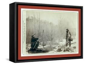 Hunting Deer. a Deer Hunt Near Deadwood in Winter '87 and ' Two Miners Millan and Hubbard Got their-John C. H. Grabill-Framed Stretched Canvas