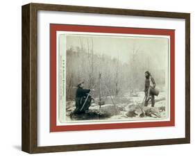 Hunting Deer. a Deer Hunt Near Deadwood in Winter '87 and ' Two Miners Millan and Hubbard Got their-John C. H. Grabill-Framed Giclee Print