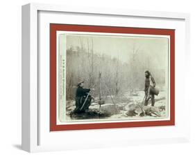 Hunting Deer. a Deer Hunt Near Deadwood in Winter '87 and ' Two Miners Millan and Hubbard Got their-John C. H. Grabill-Framed Giclee Print