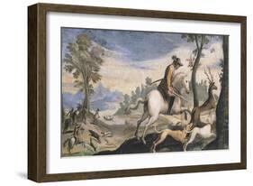 Hunting Deer and Wild Boar-Giovanni Francesco Barbieri-Framed Giclee Print