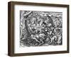 Hunting Deer-Jost Amman-Framed Art Print