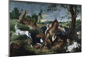 Hunting Deer-Frans Snyders-Mounted Giclee Print