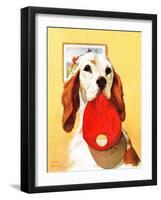 "Hunting Dog and Cap,"October 29, 1938-Jack Murray-Framed Giclee Print