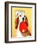 "Hunting Dog and Cap,"October 29, 1938-Jack Murray-Framed Giclee Print