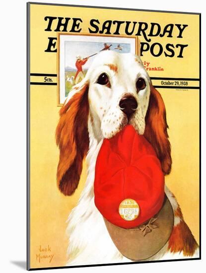 "Hunting Dog and Cap," Saturday Evening Post Cover, October 29, 1938-Jack Murray-Mounted Giclee Print