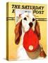 "Hunting Dog and Cap," Saturday Evening Post Cover, October 29, 1938-Jack Murray-Stretched Canvas