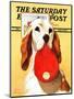 "Hunting Dog and Cap," Saturday Evening Post Cover, October 29, 1938-Jack Murray-Mounted Giclee Print